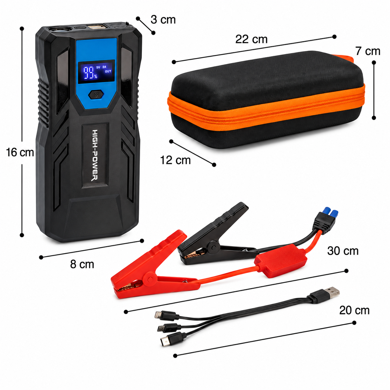 Arrancador De Baterias Portatil Pantall